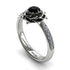 A Lady's Rose Wedding Black Diamond Ring - Elena no. 16