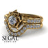 A lady's Rose Bridal Set Diamond Ring- Elena no. 1
