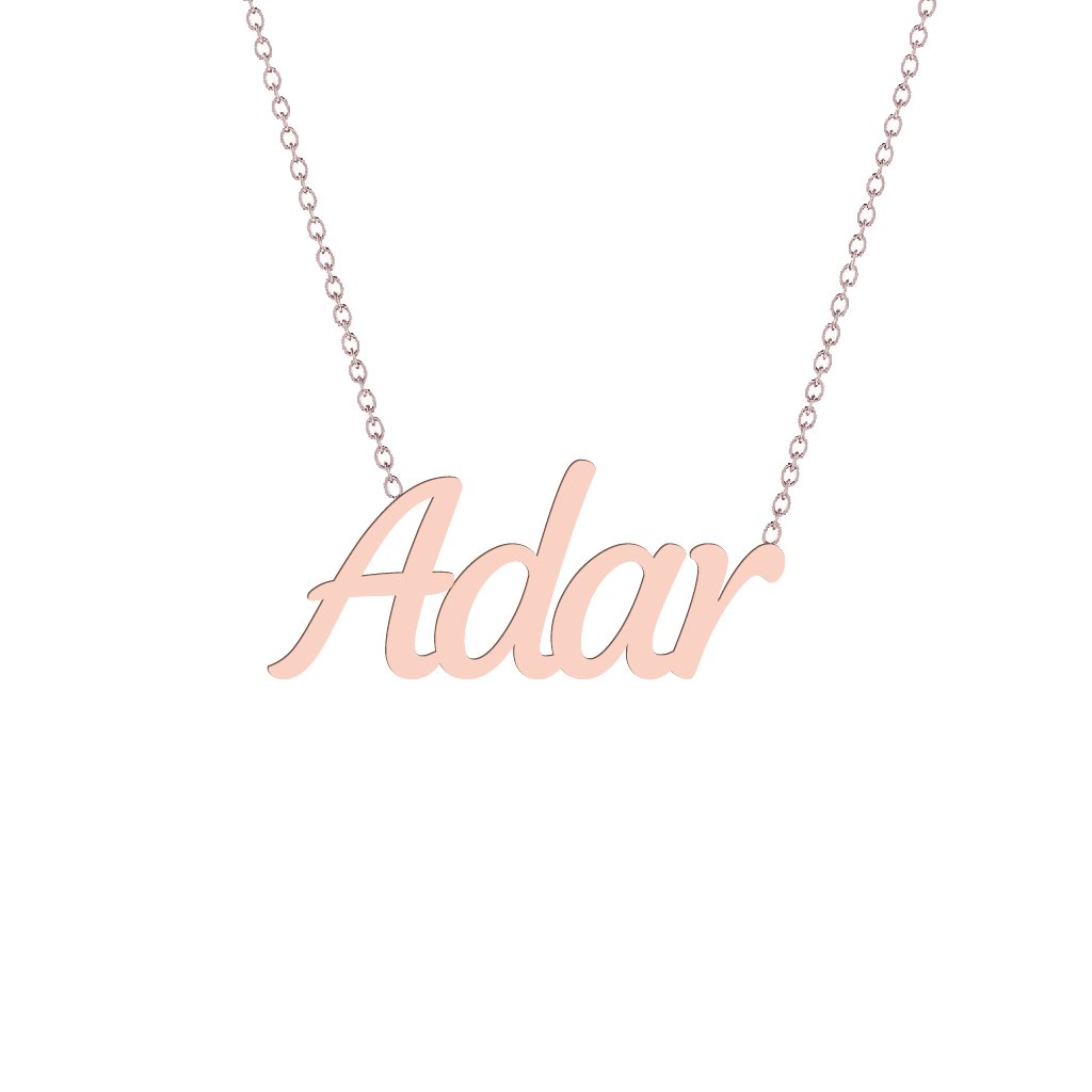 Gold Name Necklace - Adar