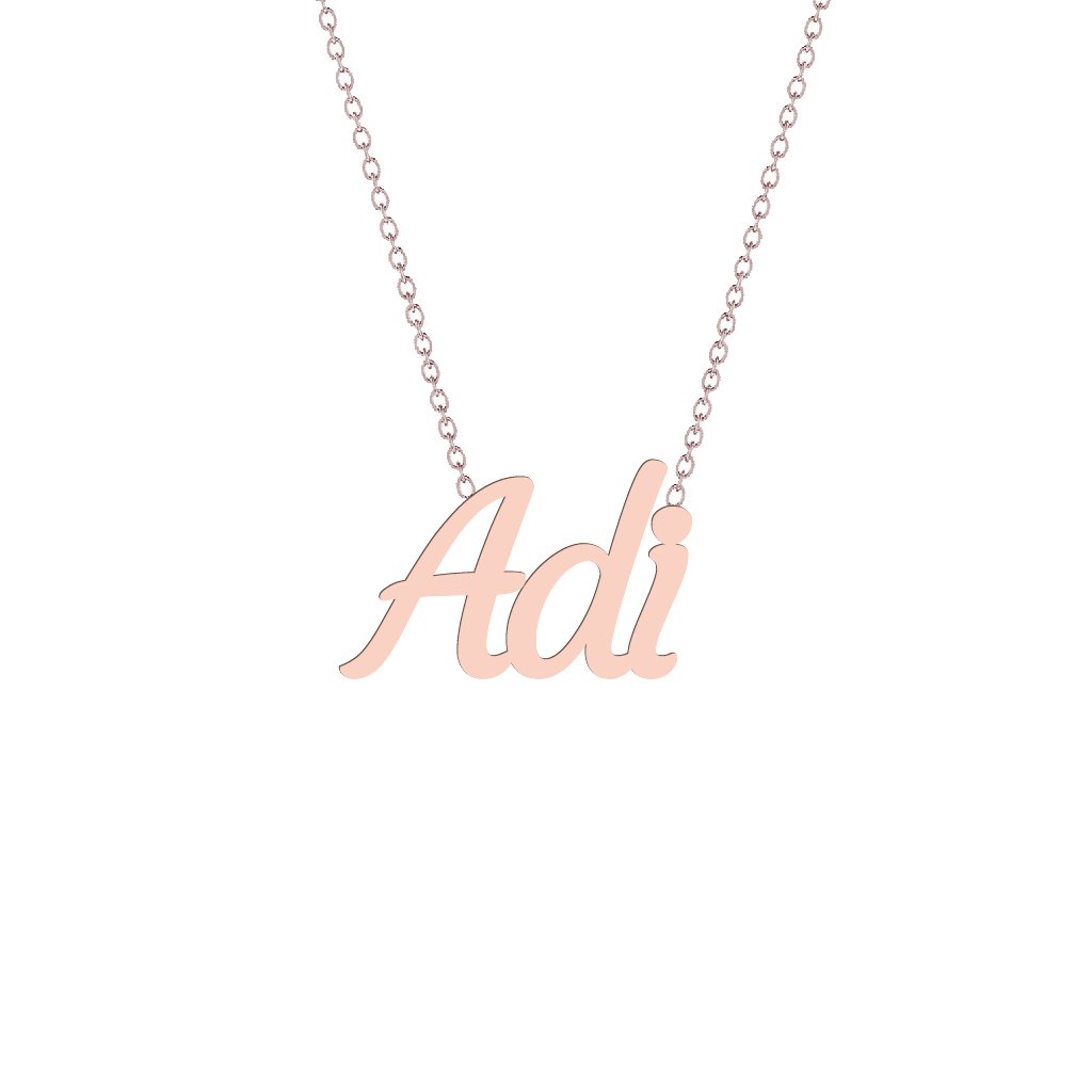 Gold Name Necklace - Adi