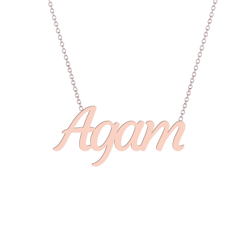 Gold Name Necklace - Agam