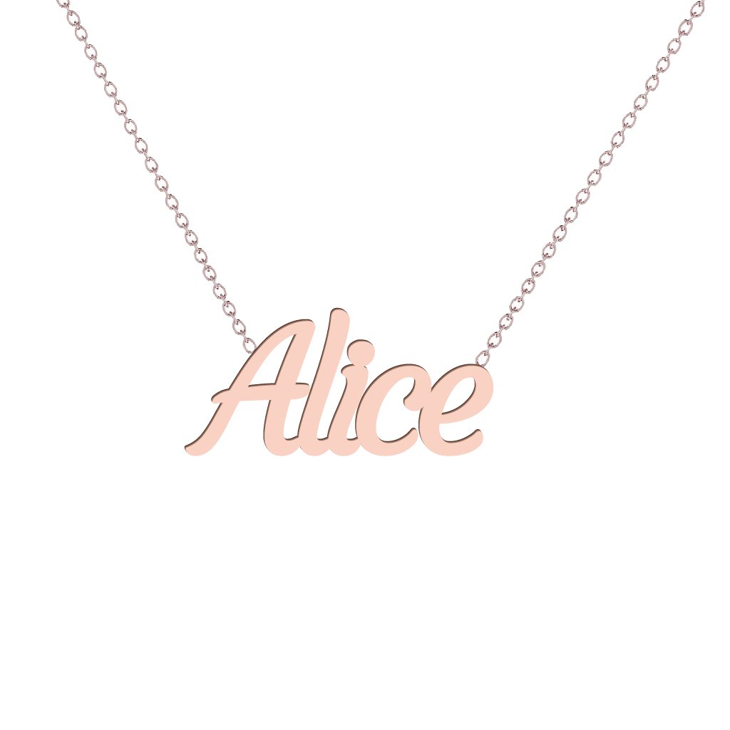 Gold Name Necklace - Alice