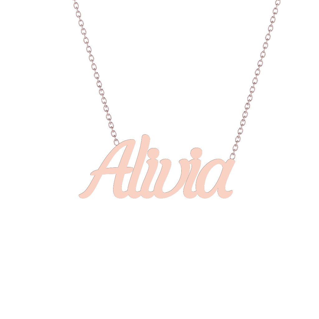 Gold Name Necklace - Alivia