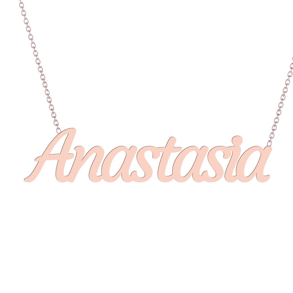 Gold Name Necklace - Anastasia