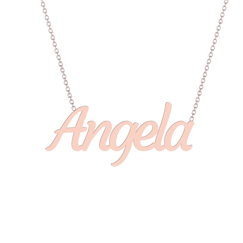 Gold Name Necklace - Angela