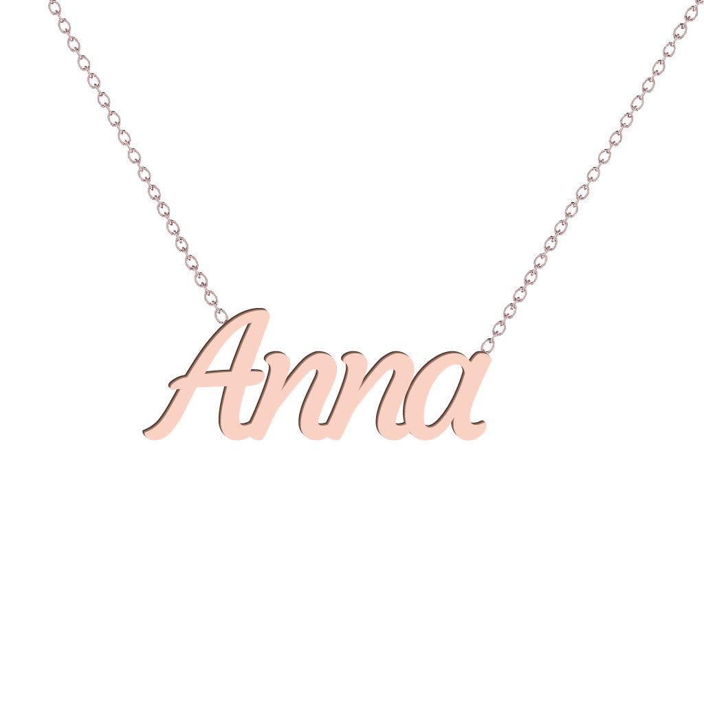 Gold Name Necklace - Anna