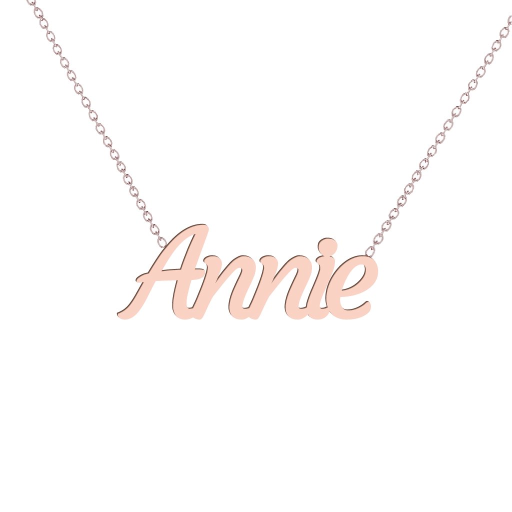 Gold Name Necklace - Annie