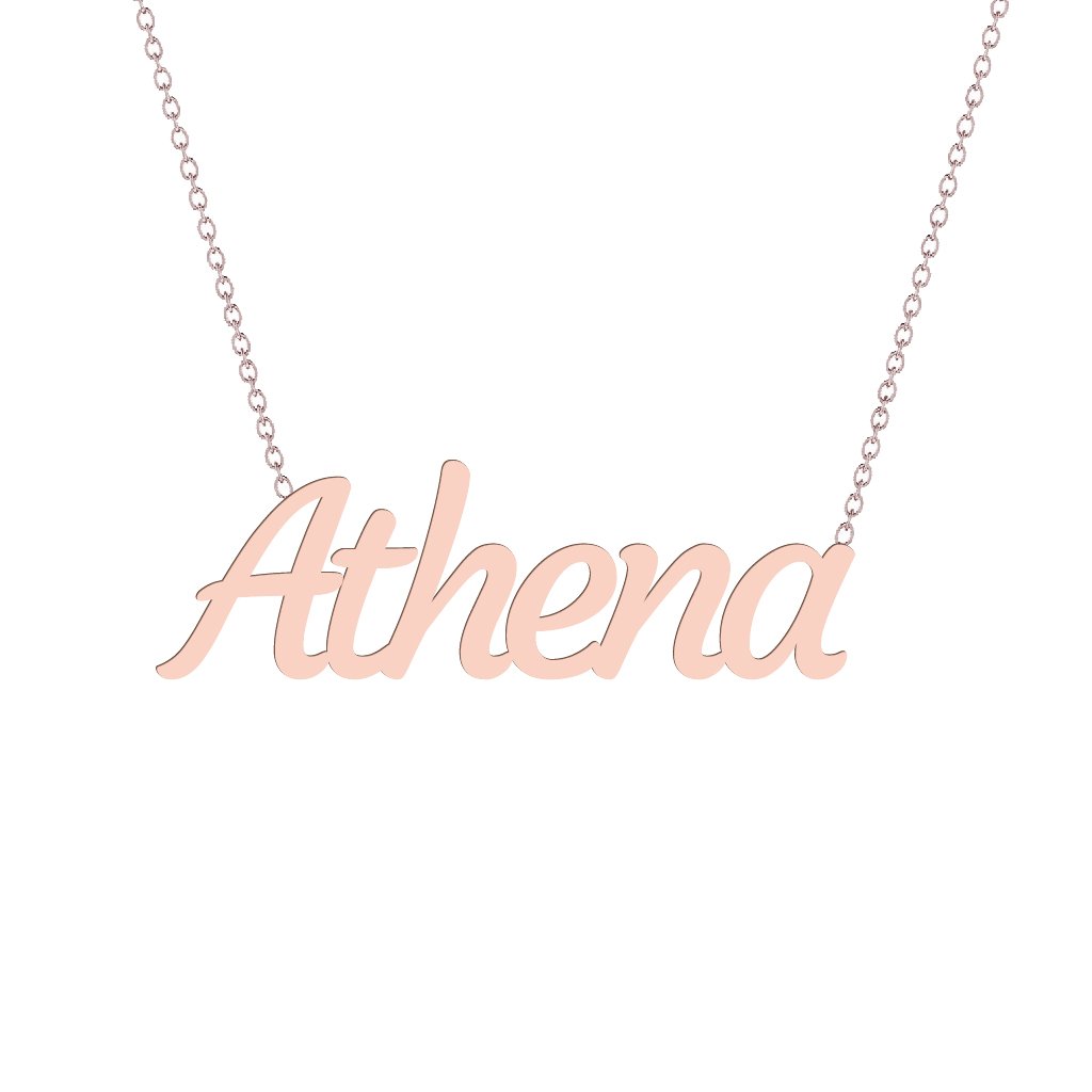 Gold Name Necklace - Athena