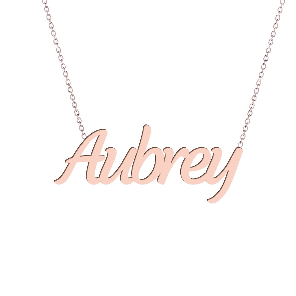 Gold Name Necklace - Aubrey