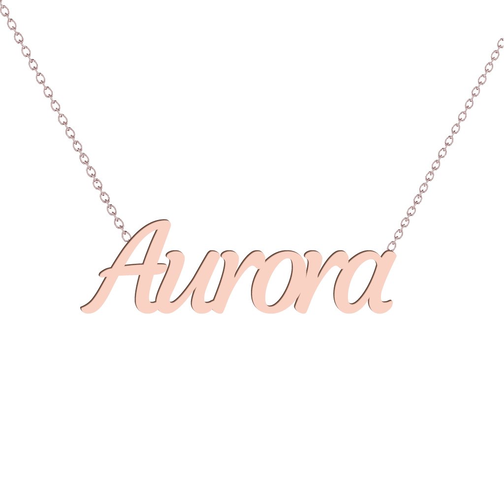 Gold Name Necklace - Aurora