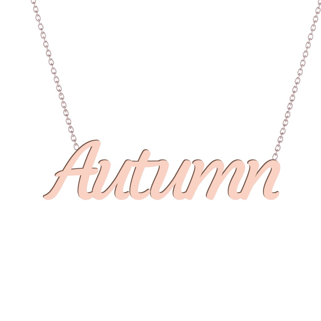 Gold Name Necklace - Autumn