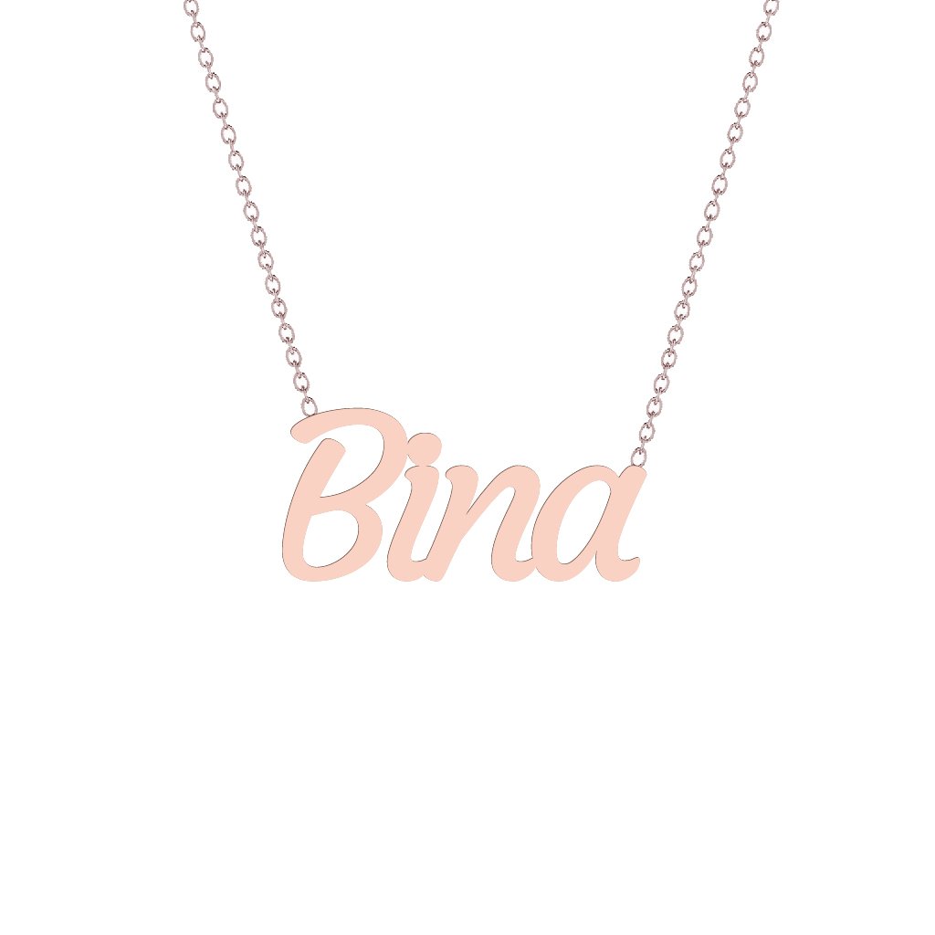 Gold Name Necklace - Bina