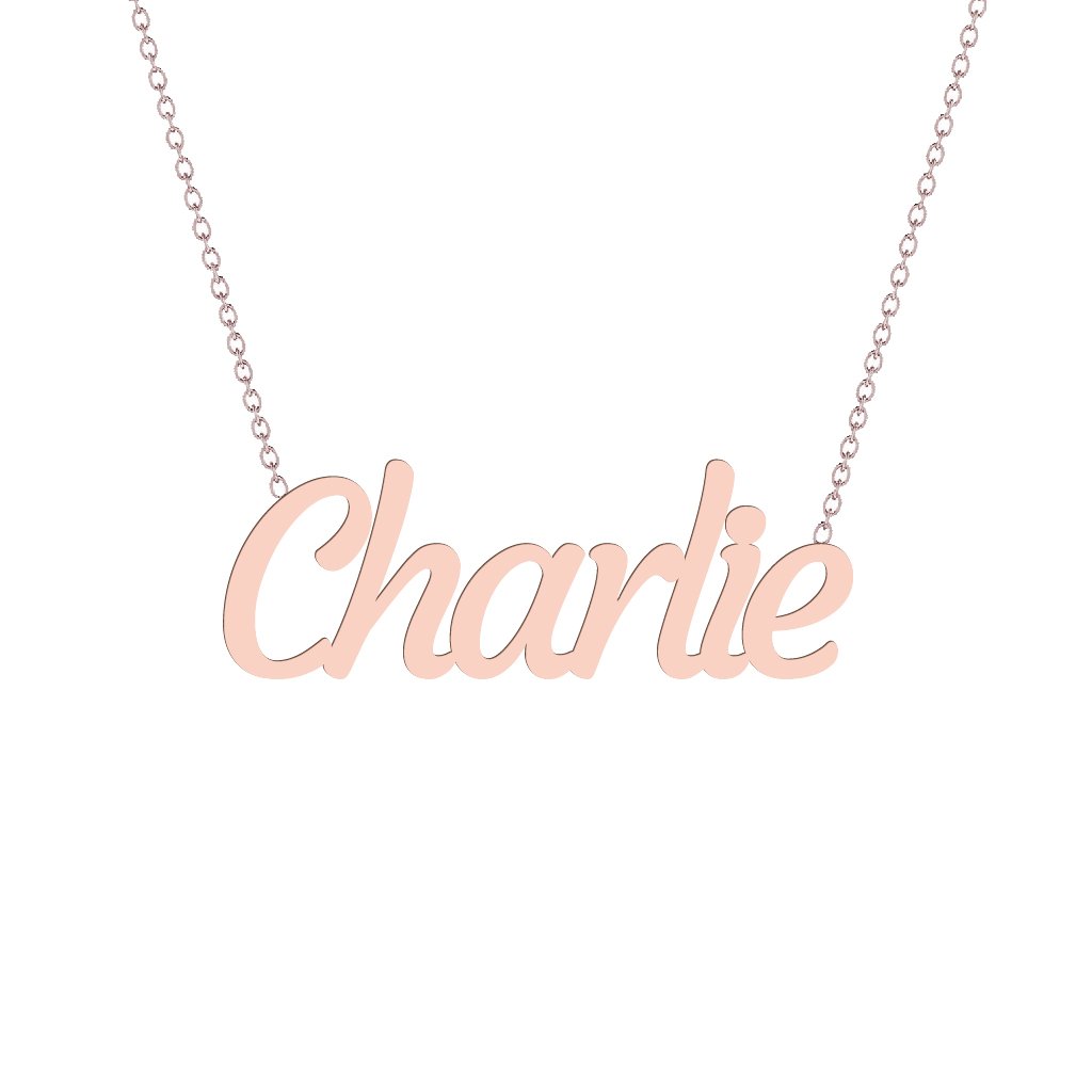 Gold Name Necklace - Charlie