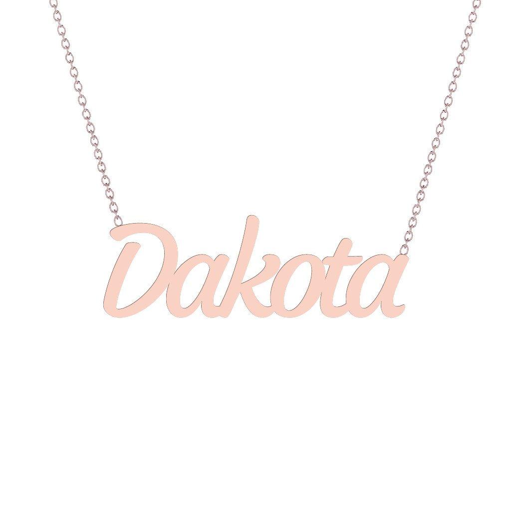 Gold Name Necklace - Dakota