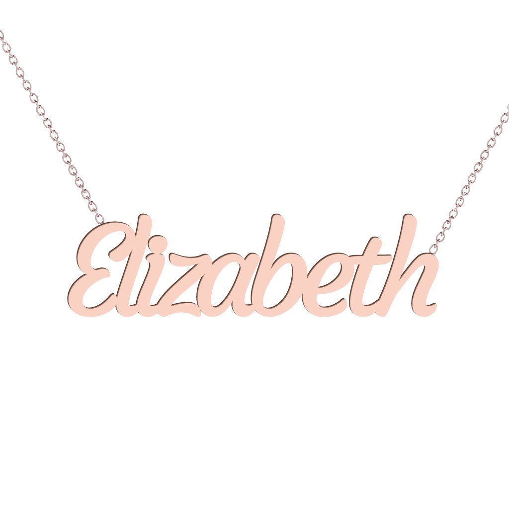 Gold Name Necklace - Elizabeth