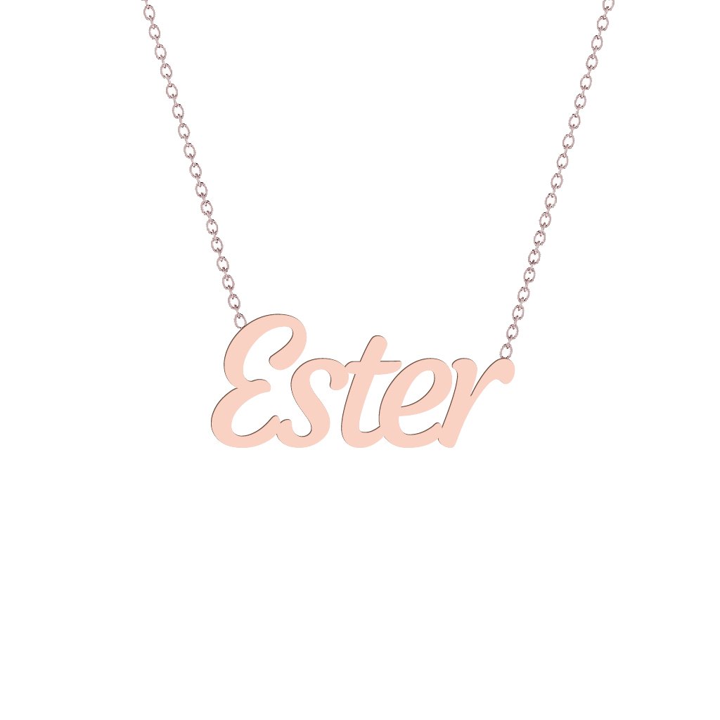Gold Name Necklace - Ester