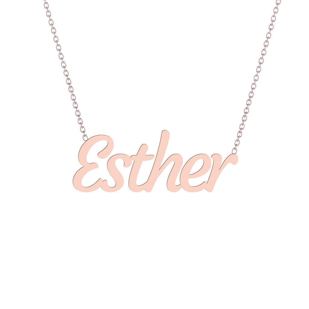 Gold Name Necklace - Esther