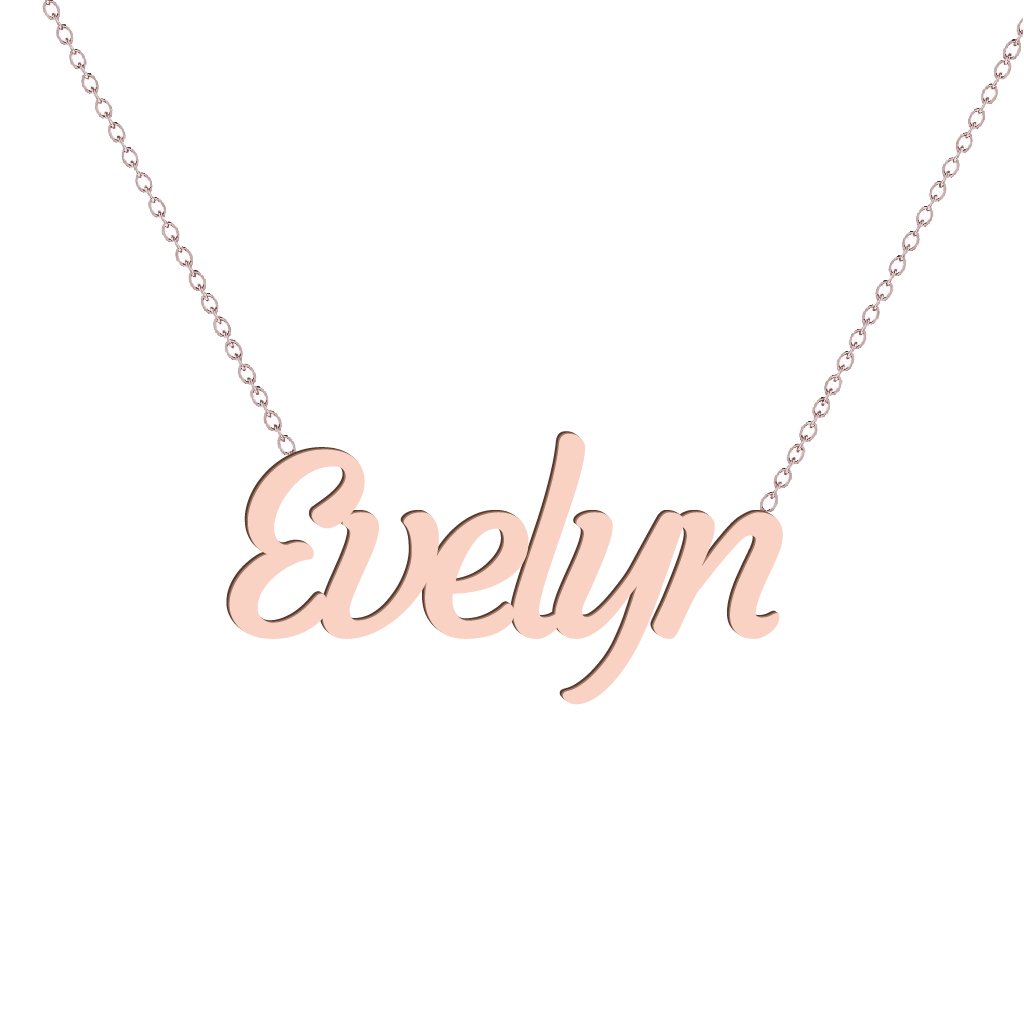 Gold Name Necklace - Evelyn