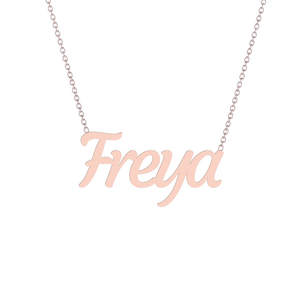 Gold Name Necklace - Freya