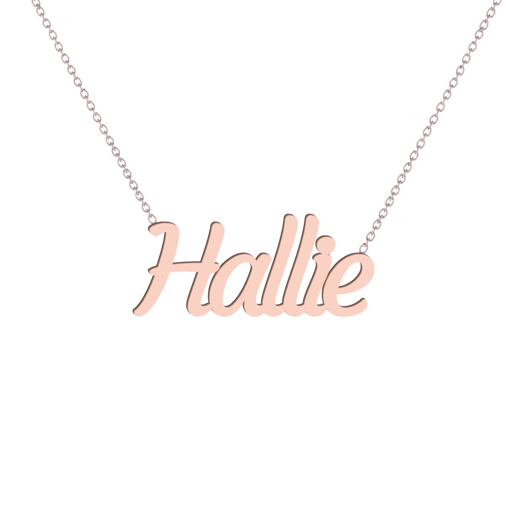 Gold Name Necklace - Hallie