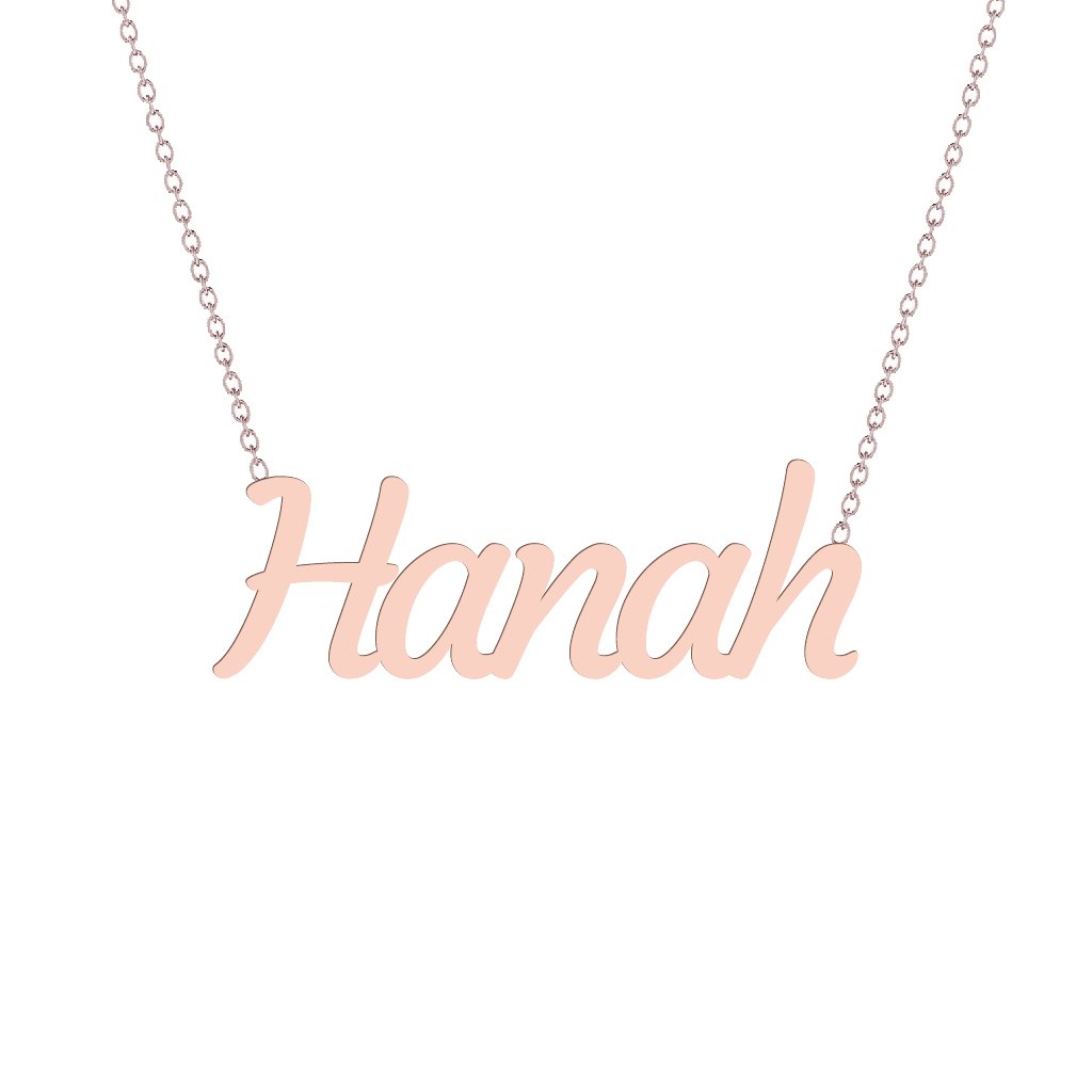 Gold Name Necklace - Hanah