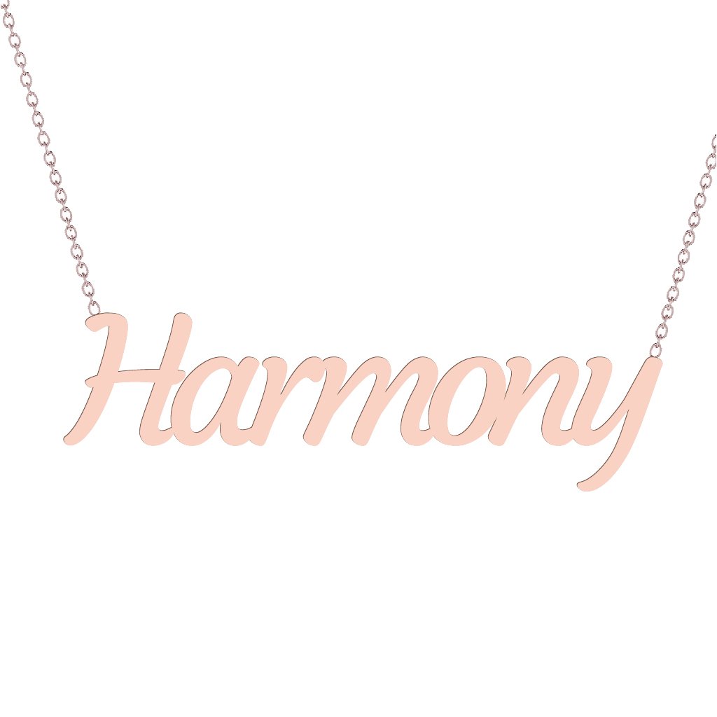 Gold Name Necklace - Harmony