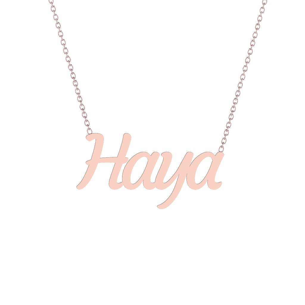 Gold Name Necklace - Haya