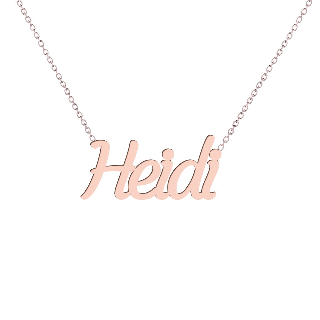 Gold Name Necklace - Heidi