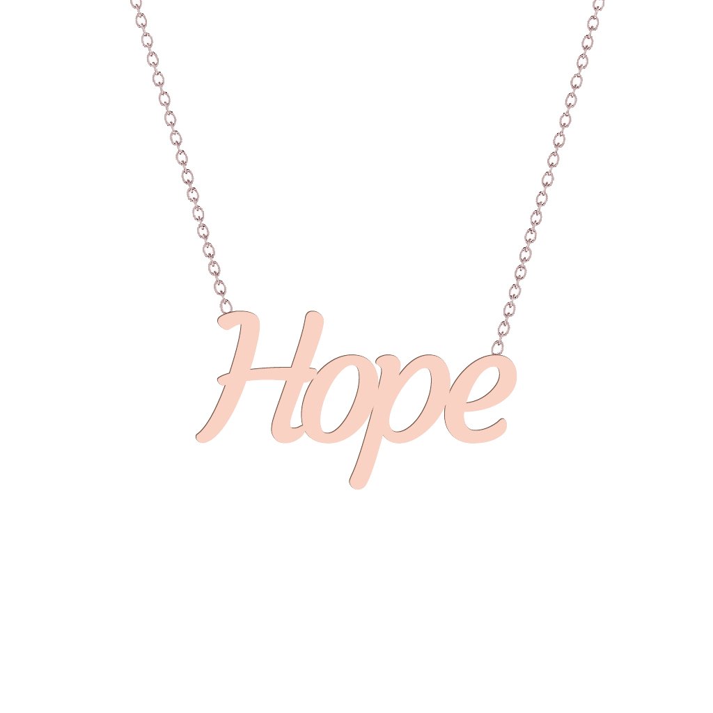 Gold Name Necklace - Hope