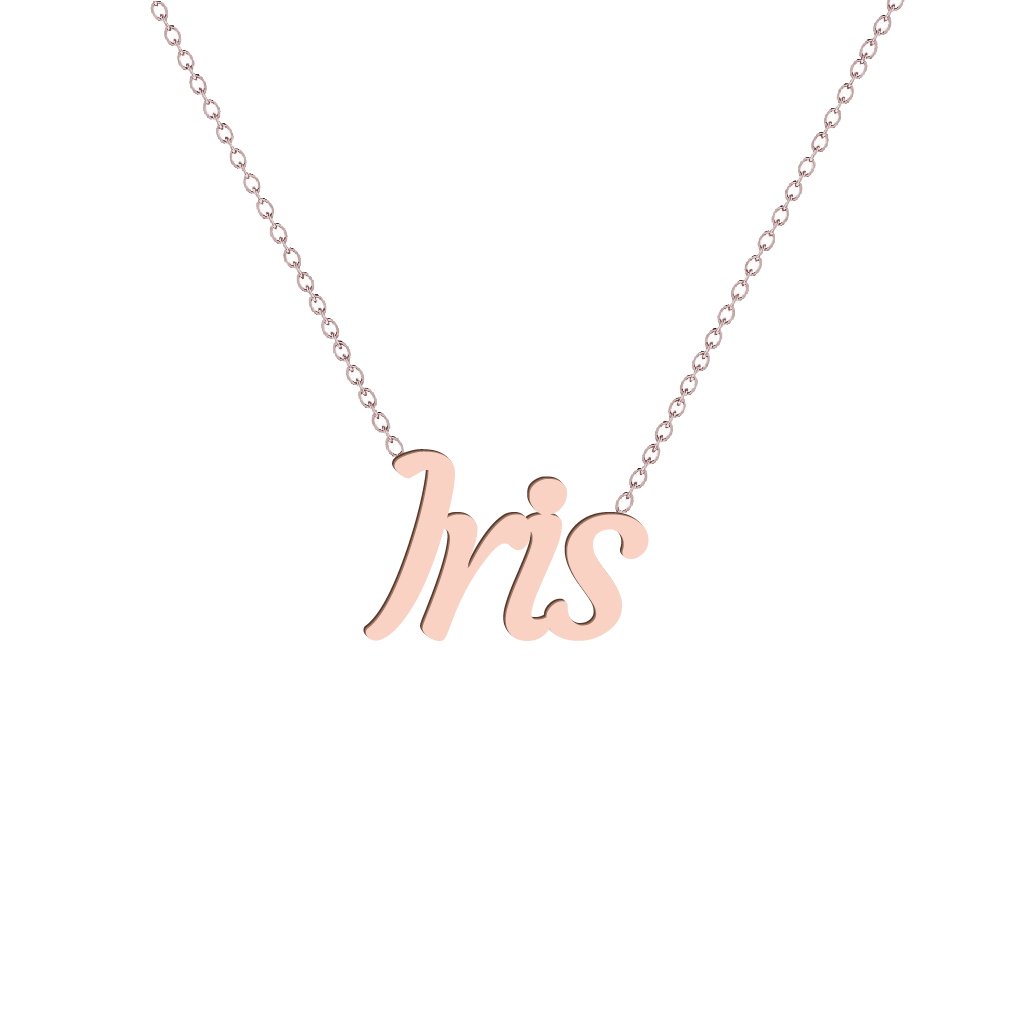 Gold Name Necklace - Iris