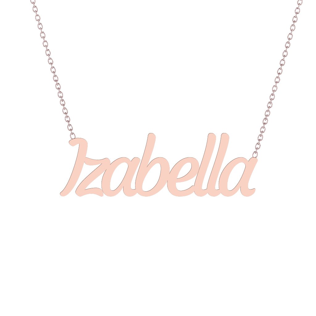 Gold Name Necklace - Izabella