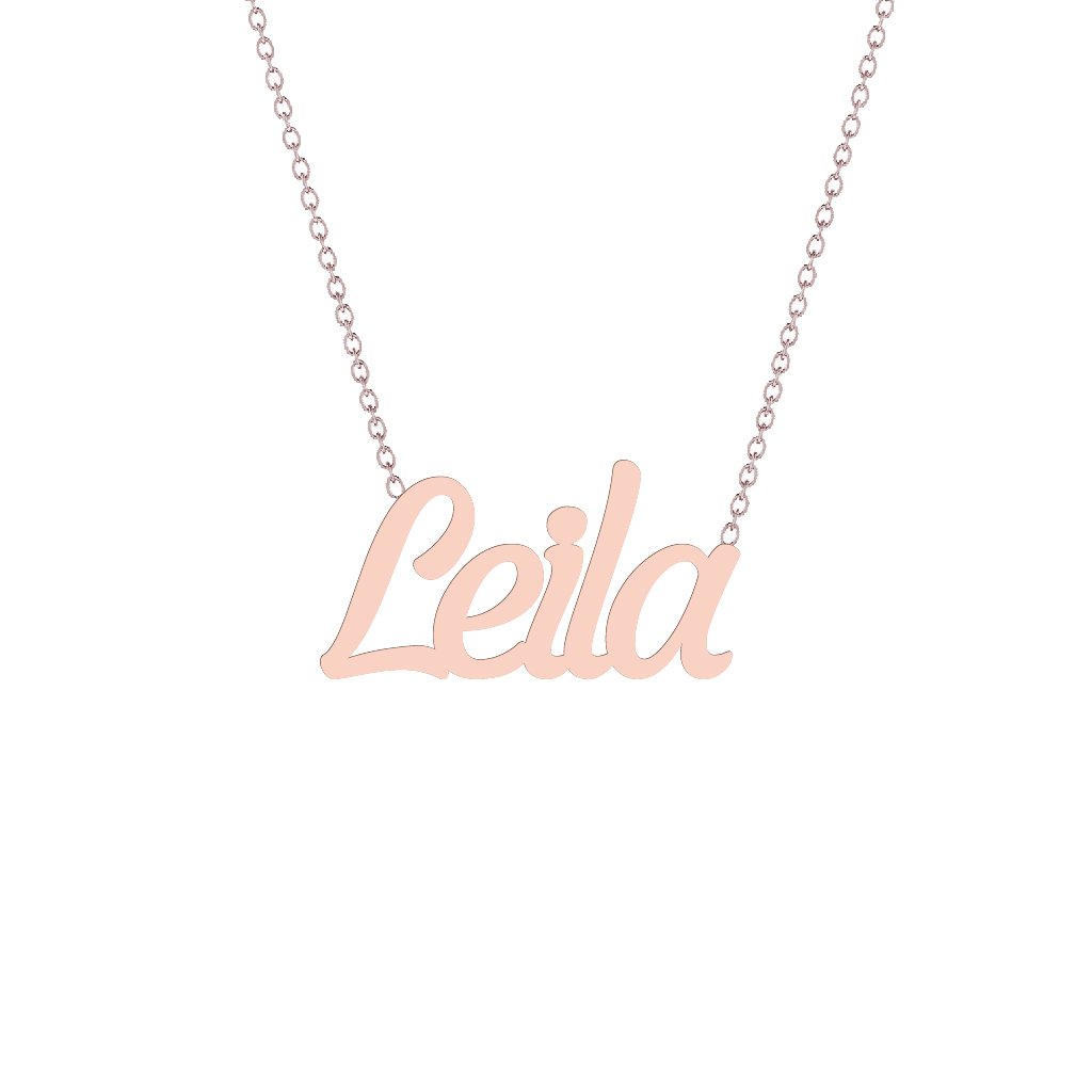 Gold Name Necklace - Leila
