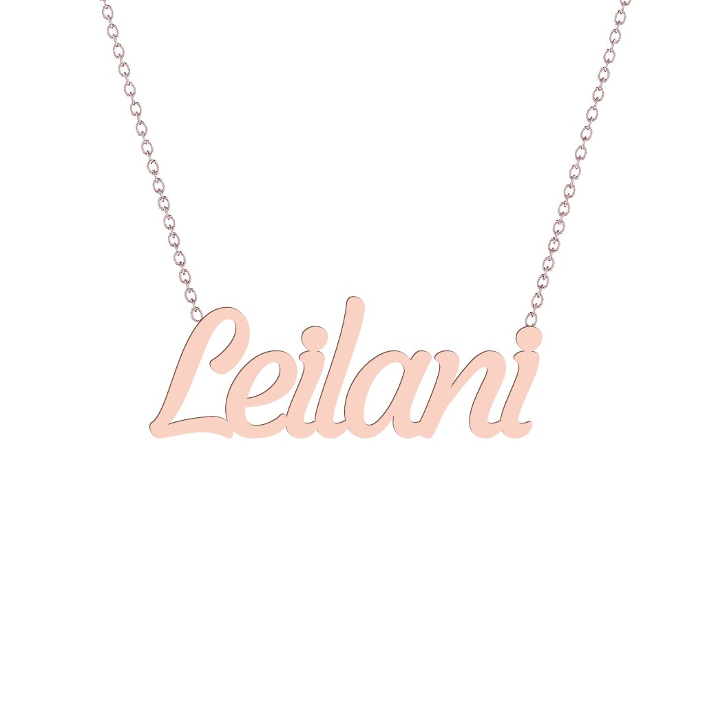 Gold Name Necklace - Leilani