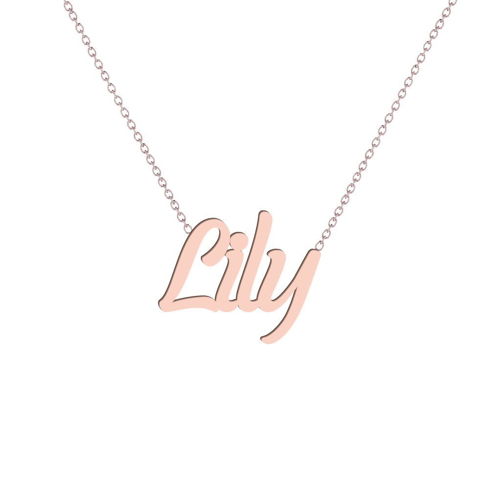 Gold Name Necklace - Lily