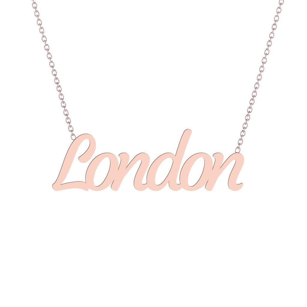 Gold Name Necklace - London