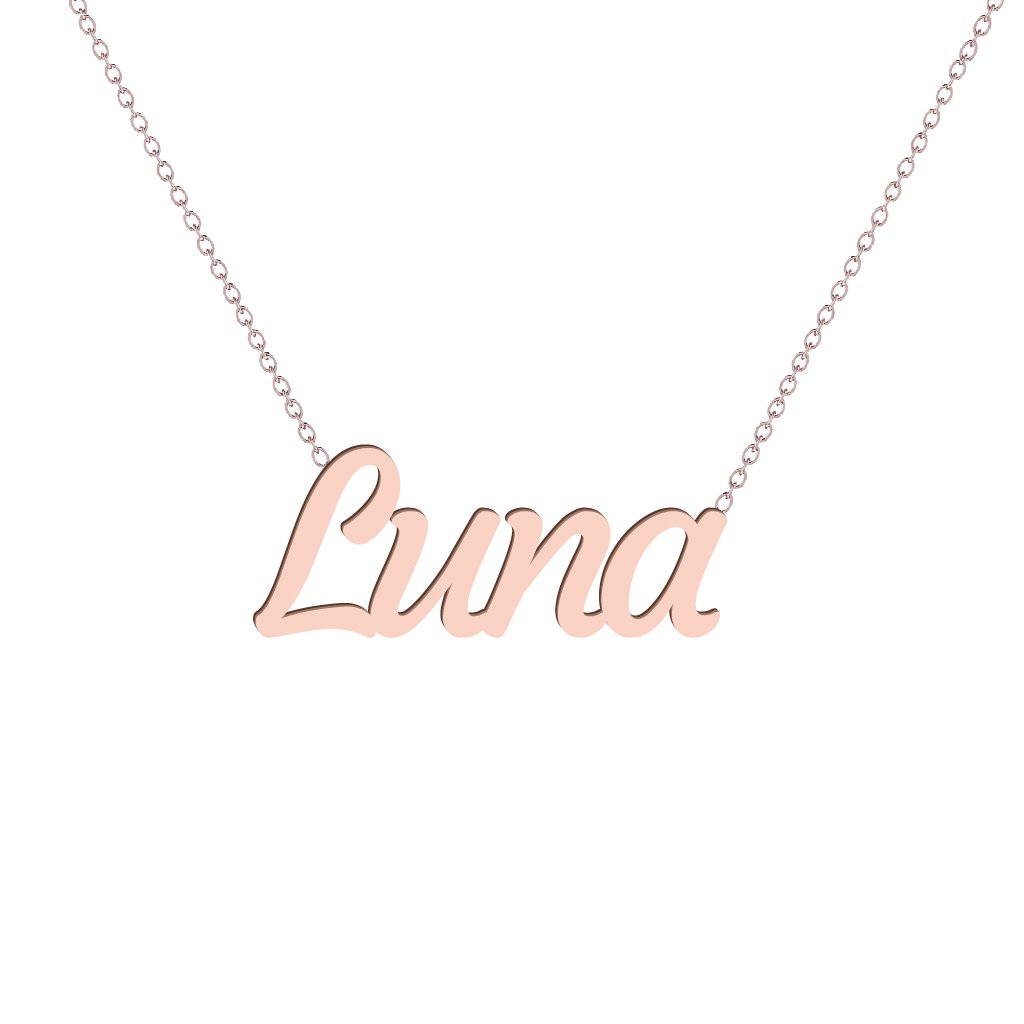 Gold Name Necklace - Luna