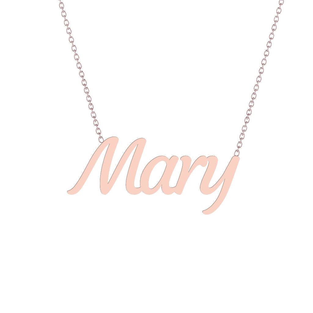 Gold Name Necklace - Mary