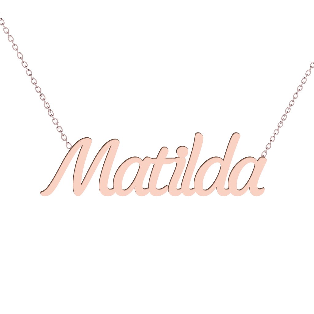 Gold Name Necklace - Matilda