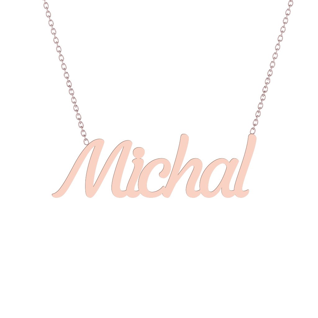 Gold Name Necklace - Michal