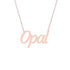 Gold Name Necklace - Opal