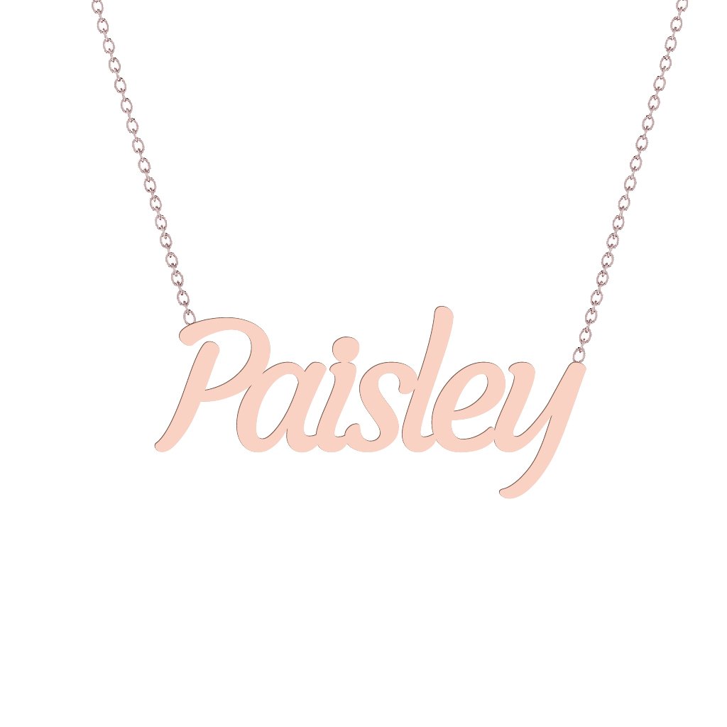 Gold Name Necklace - Paisley