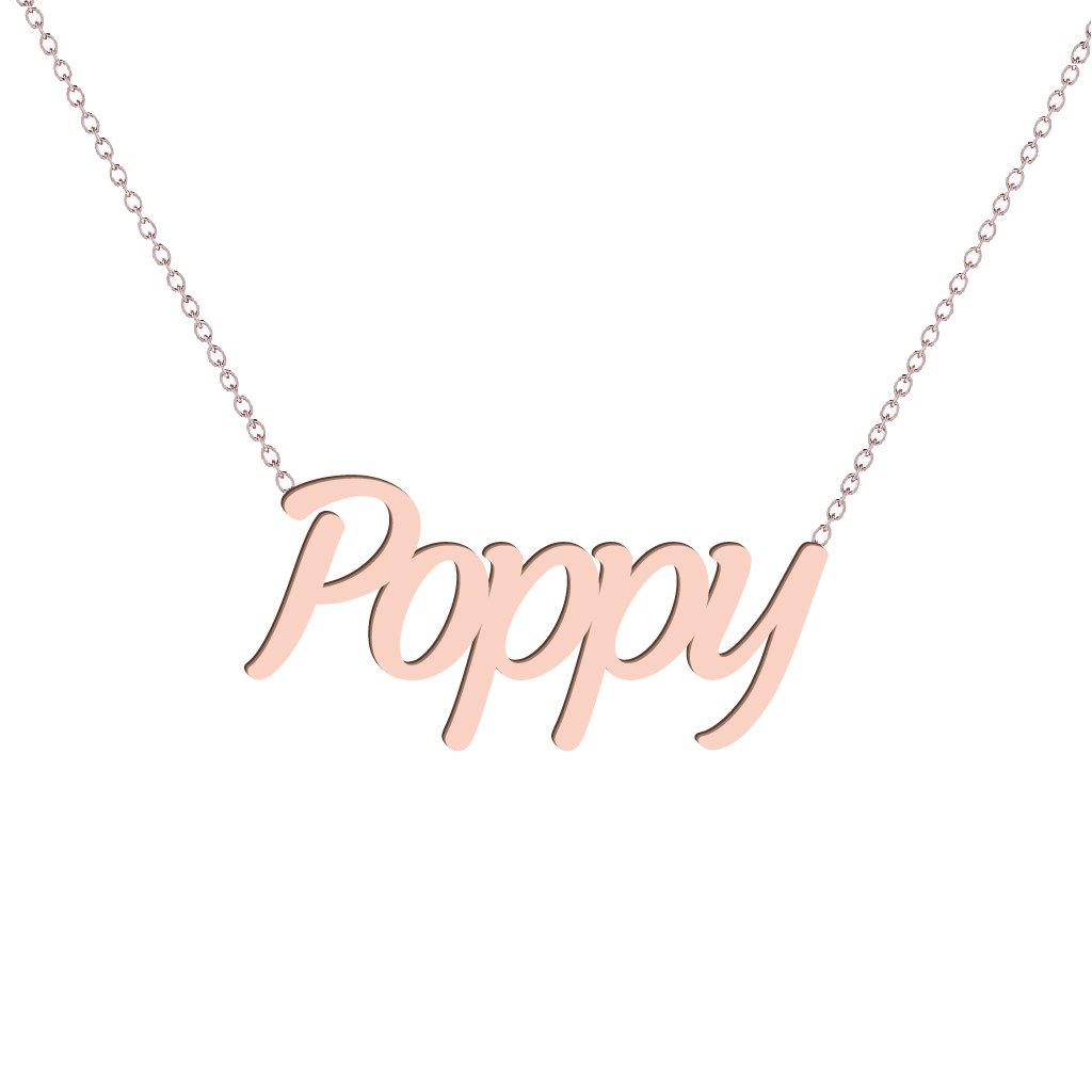 Gold Name Necklace - Poppy