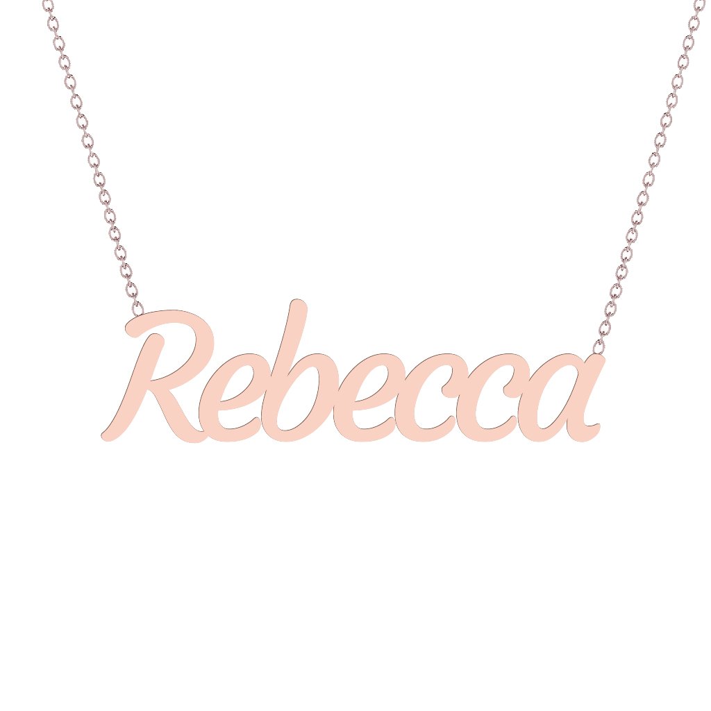 Gold Name Necklace - Rebecca