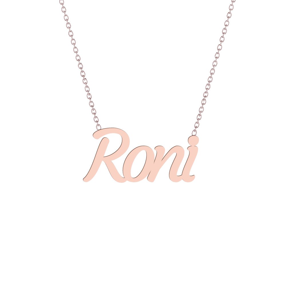 Gold Name Necklace - Roni