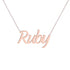 Gold Name Necklace - Ruby