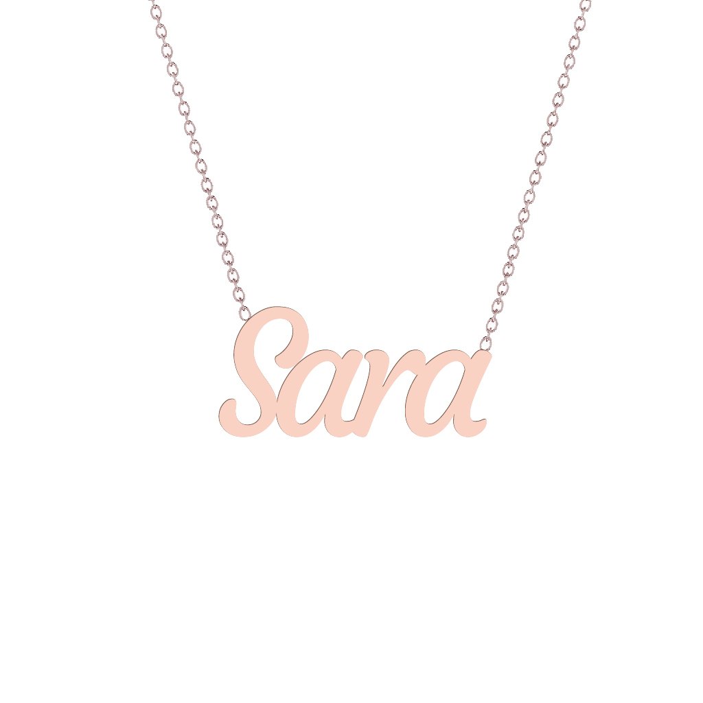 Gold Name Necklace - Sara
