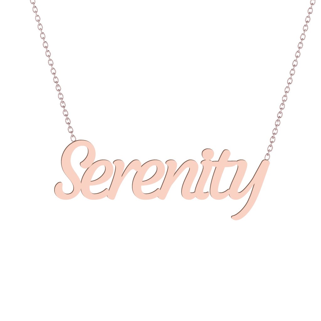 Gold Name Necklace - Serenity