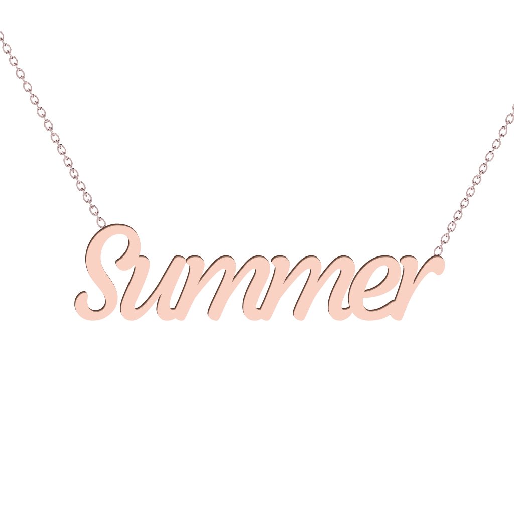 Gold Name Necklace - Summer