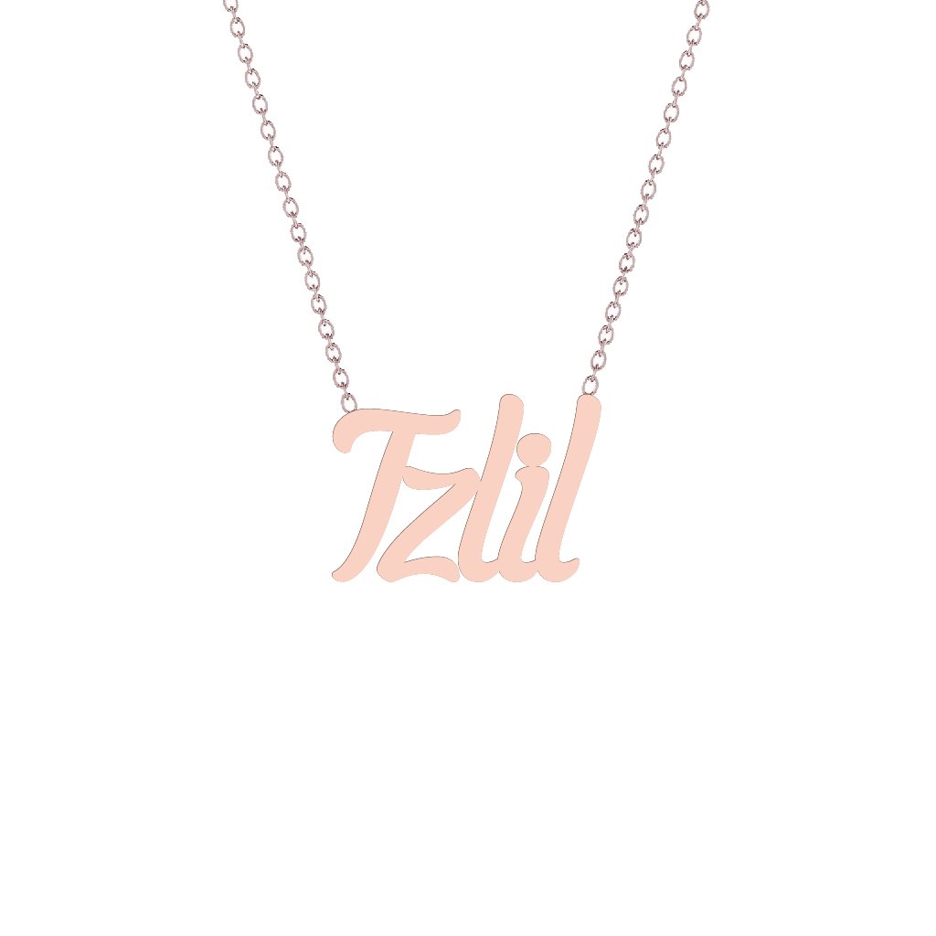 Gold Name Necklace - Tzlil