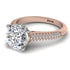 Two Tones Luxury Pave Round Cut Diamond Engagement Ring With Hidden Stone - Miracle No. 78